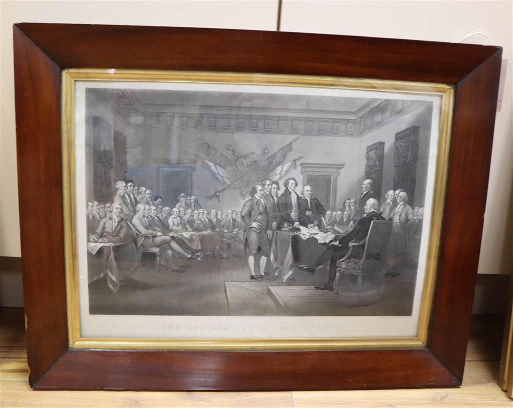 Sadd after Trumbull, steel engraving, The Declaration of Independence, published by J. Neale, 34 x 47cm